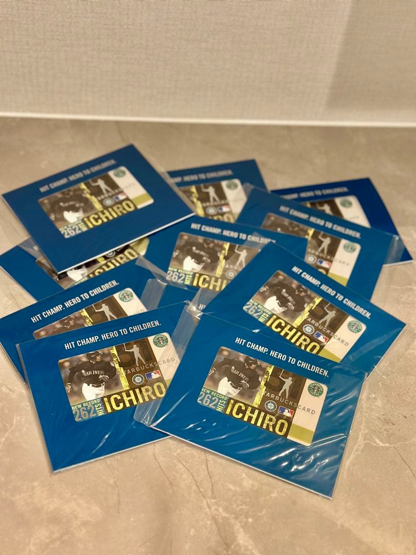 (今週値下げ)【11枚セット(バラ売り可能】スタバ　イチロー262安打記念カード m63383779266_1.jpg?1730252371